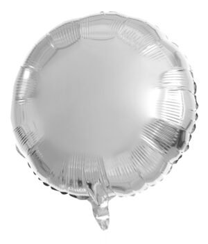 Foil Balloon Round Silver - 45 cm