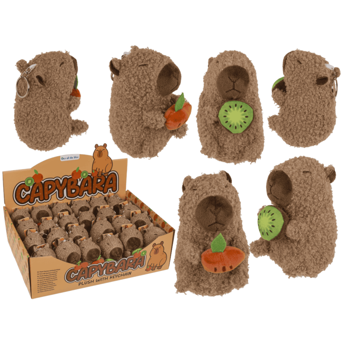 Metal keychain, Plush-Capybara,