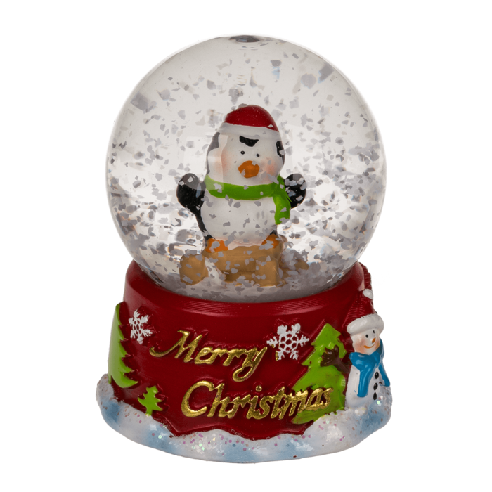 Polyresin snow globe, Merry Christmas, - Image 4