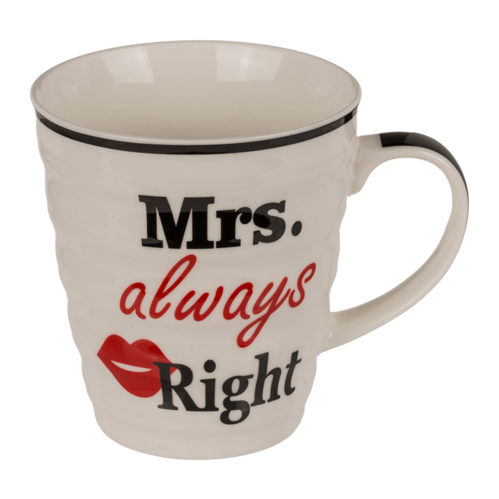 Porcelain mug, Mr Right & Mrs Always Right, - Image 3