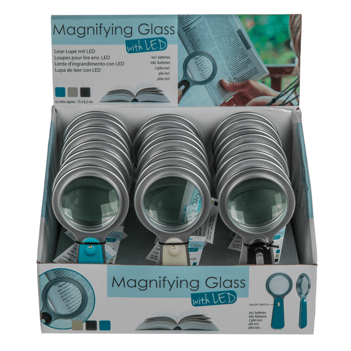 Magnifying Glass with LED (incl. batteries), - Image 3