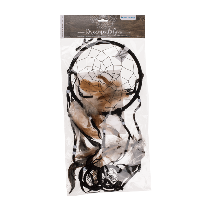 Brown/black coloured fabric Dreamcatcher - Image 3
