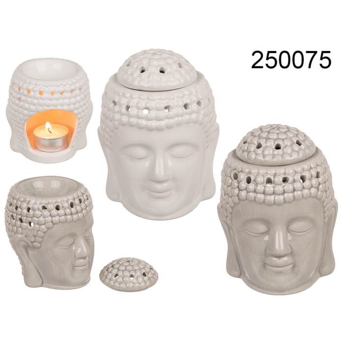 Oil burner, Buddha, with removeable lid,