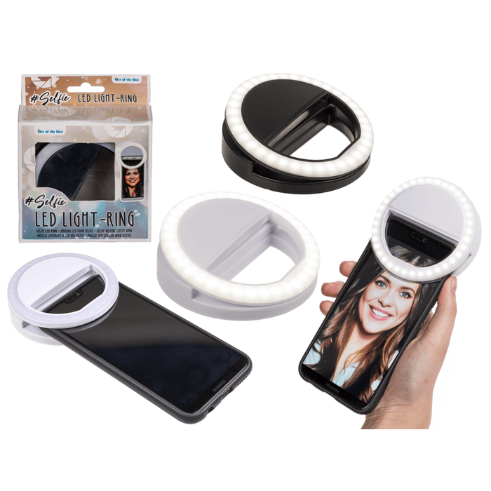 Selfie LED light ring, with 3 intensities,