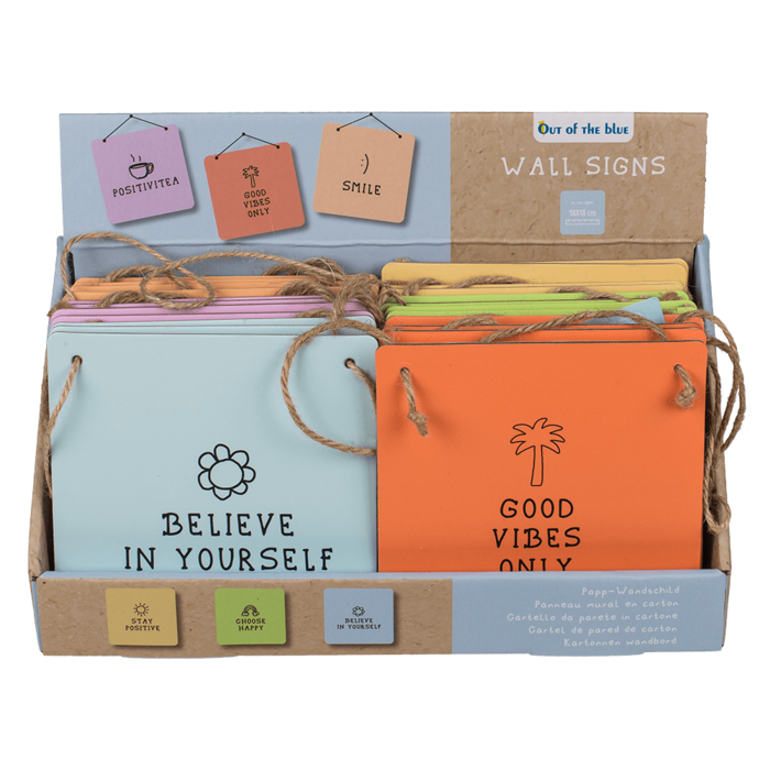 Cardboard wall sign, Pastel, ca. 18 x 18 cm, - Image 2