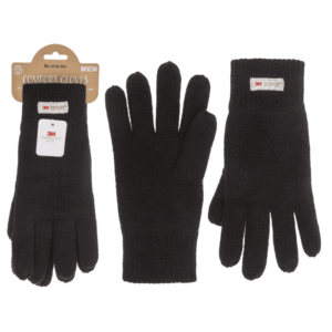 Black colored mens gloves with 3M inner lining,