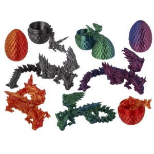 3D Printed Dragon with Egg