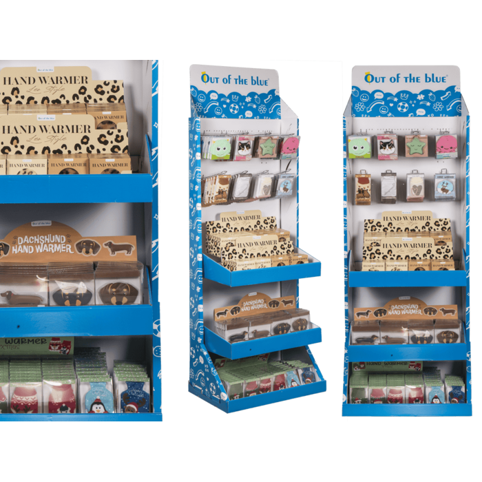 OOTB floor display, handwarmer,