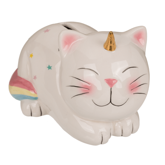 Savings bank with lock, Unicorn Cat, - Image 2