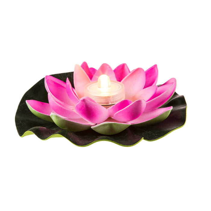 Floating water lily with warm white LED, - Image 3