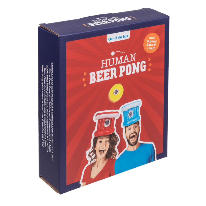 Human Beer Pong with 2 hat and ball, - Image 3