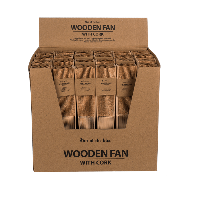 Wooden Fan, cork, - Image 2