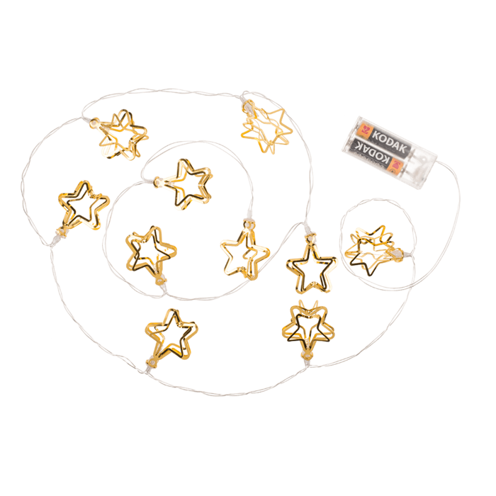 3D LED light chain, Metallic Stars, - Image 4