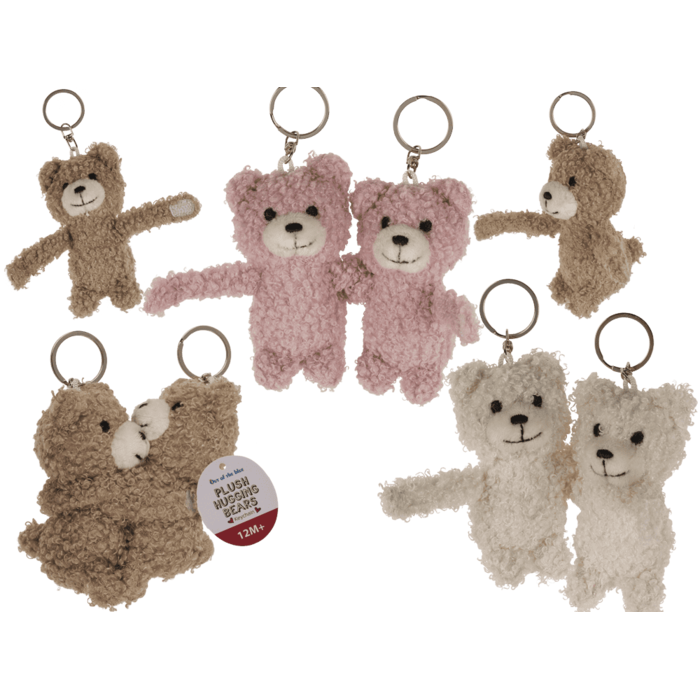 Metal keychain, Bears Hugging,