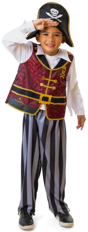 Pirate Costume - With Pirate Hat - 116–128 cm / 6–8 years