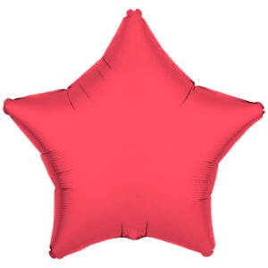 Foil Balloon Shape Star - Neon Red - 48 cm