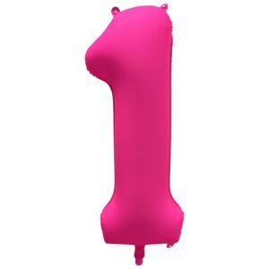 Foil Balloon Number 1 - Neon Pink - 86 cm