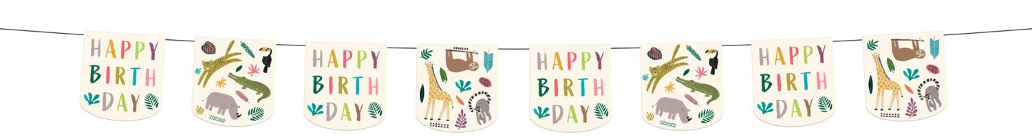 Bunting Garland Zoo Party - 6 m