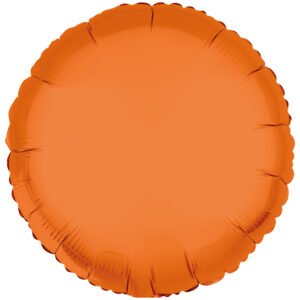Foil Balloon Shape Round - Neon Orange - 45 cm