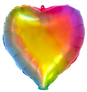 Foil Balloon Heart-shaped Yummy Gummy Rainbow - 45 cm