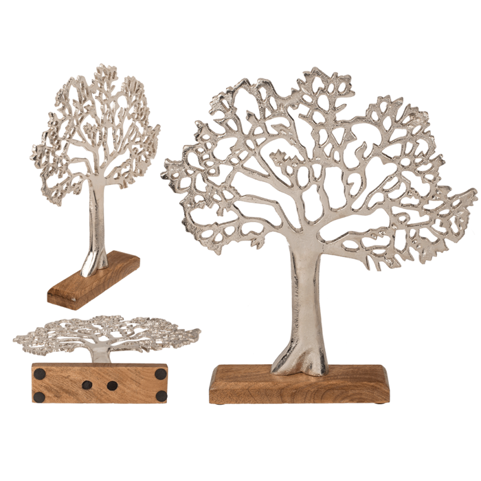 Silver colored tree of life,