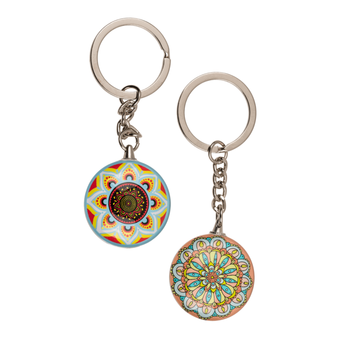 Double sided metal keyring, Mandala, - Image 4
