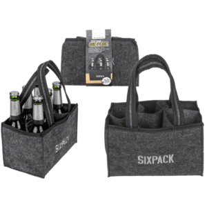 Felt Bottle Bag with 6 compartments, Sixpack,