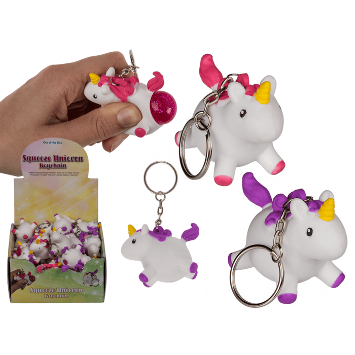 Metal key chain, Squeeze Unicorn II,
