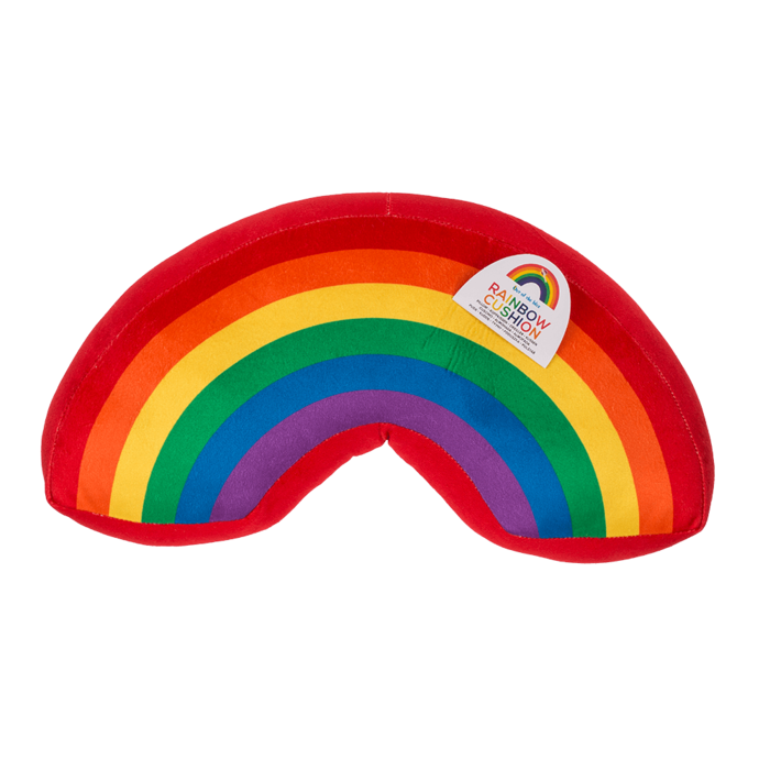 Plush cushion in u-shape, rainbow colours, - Image 2