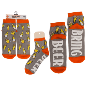 Socks, with ABS sole, Bring Beer, one size,