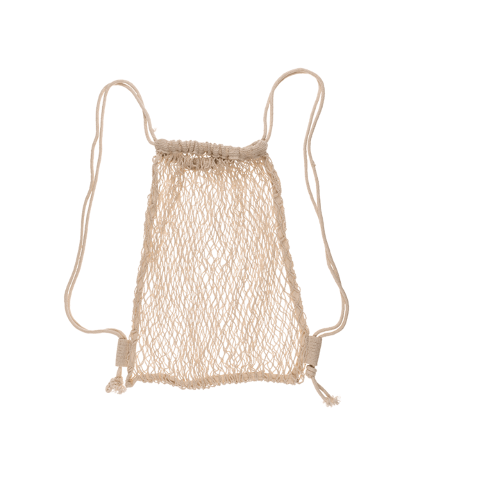 Natural coloured rope-backpack, ca. 34 x 42 cm,