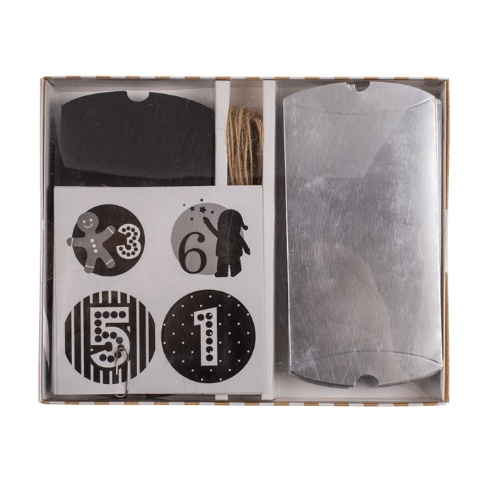Black/silver coloured advent calender, - Image 2
