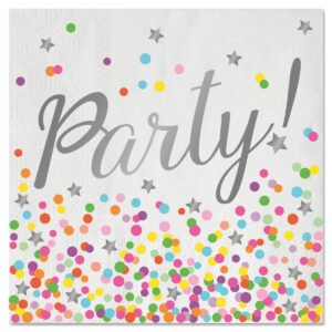 Napkins Confetti Party 33x33 cm - 16 pieces