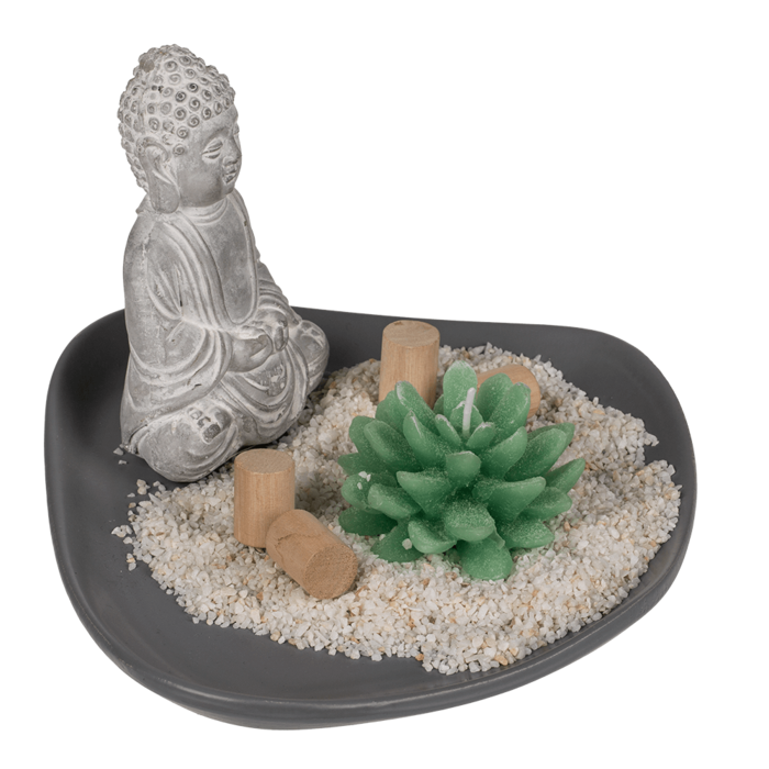 Grey coloured wooden plate, - Image 3