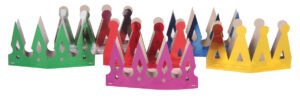Coloured Crowns Assorted - 6 pieces