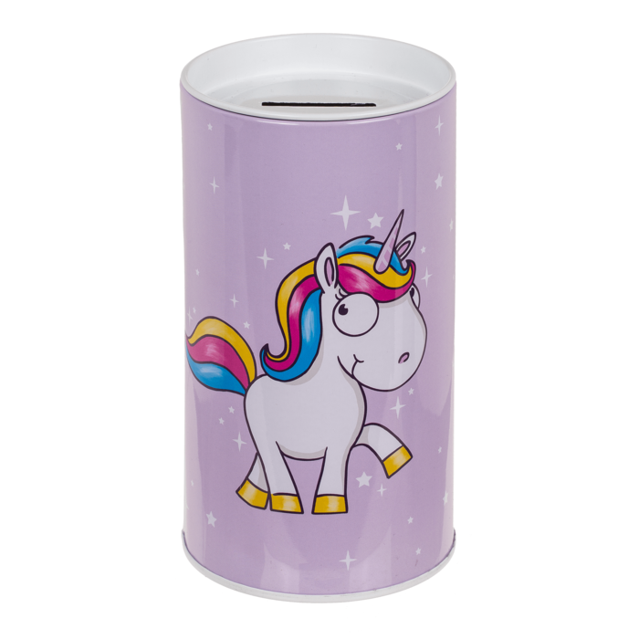 Tin Metal Money Bank, Comic Unicorn, - Image 3