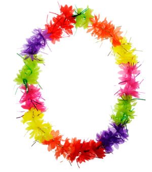 Hawaiian Flower Lei Colourful with Glitter