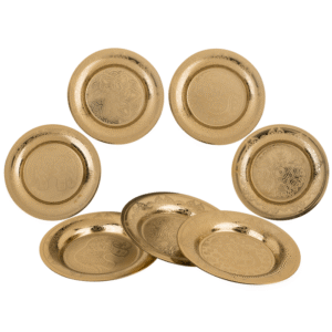 Gold colored metal jewelry plate, ca. 10 cm,