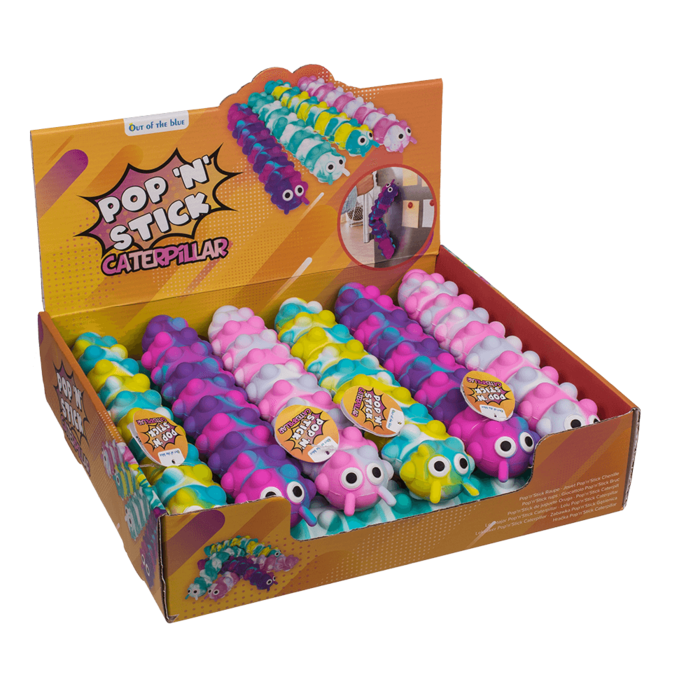 Fidget Pop N' Stick Toy, Caterpillar, - Image 3