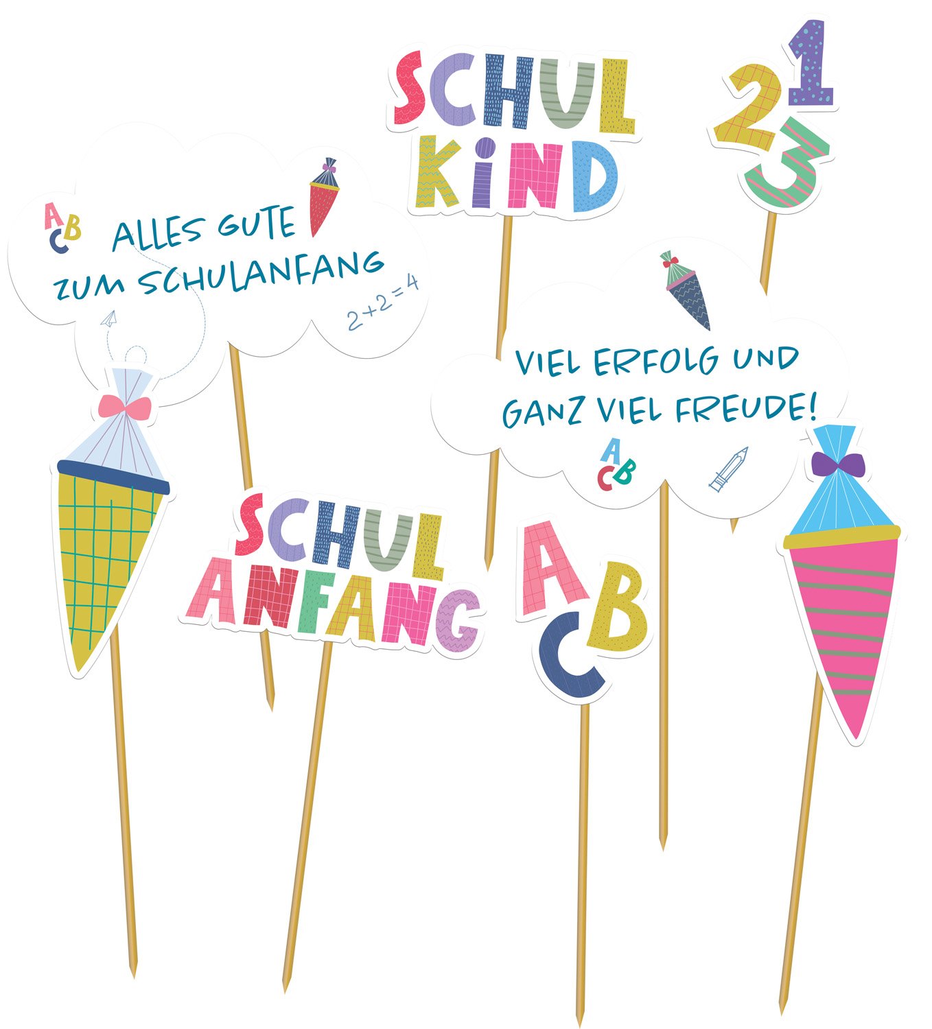 Party Pickers Schulanfang 11cm - 8 pieces