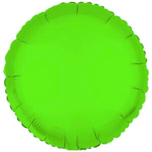 Foil Balloon Shape Round - Neon Green - 45 cm