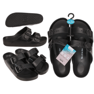 Men sandals, black, size 43/44,