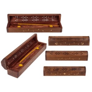 Wooden incense stick burner box,