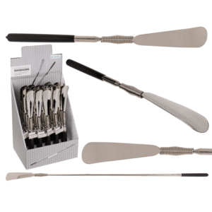 Extendable metal shoe horn,