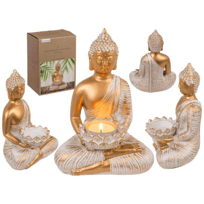 Decoration figurine, Buddha, with tea light holder