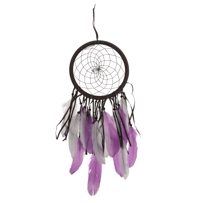Brown/purple coloured fabric Dreamcatcher, - Image 2