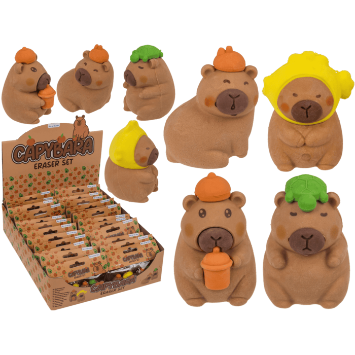 Eraser, Capybara, approx. 3,5 x 2 cm,