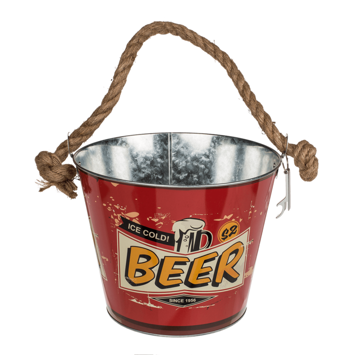 Metal Beer Bucket with Bottle Opener, Beer - Image 3