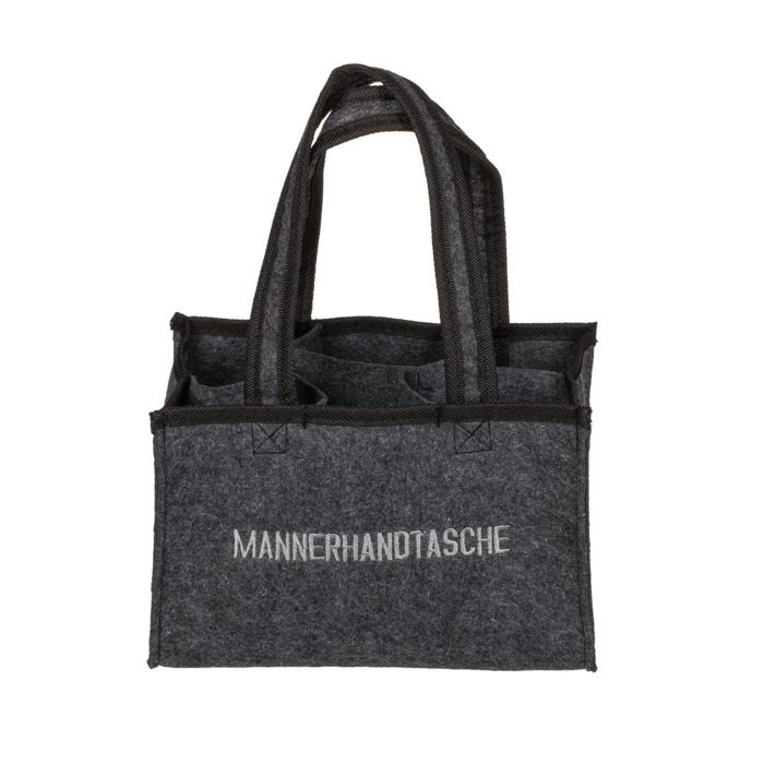 Grey felt bag, Männerhandtasche, - Image 3
