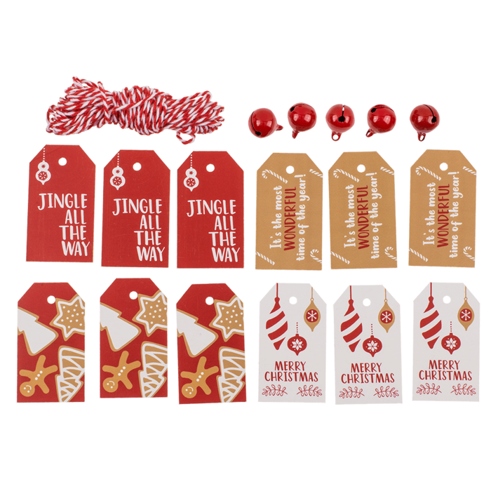 Gift tags, Natural red, including 6 Glöckchen - Image 4